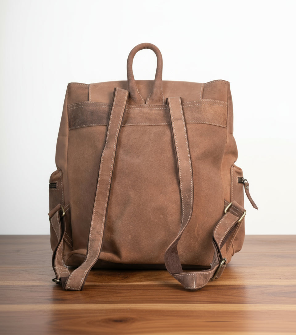 Genuine Top-Grain Leather Backpack - abitoamerica